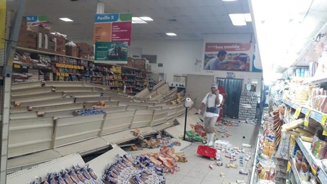 Comercio tras sismo