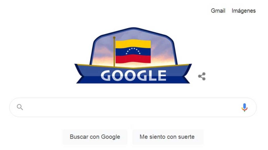 Google dedicó su Doodle al Día de la Independencia de Venezuela