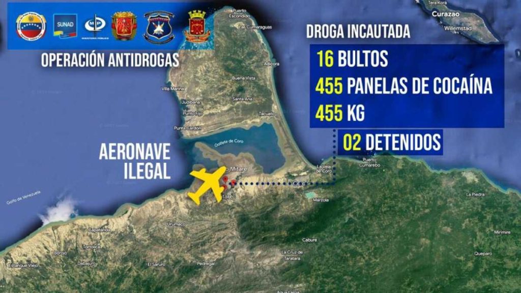 Detenidos dos brasileños en Falcón por tráfico de drogas en avioneta