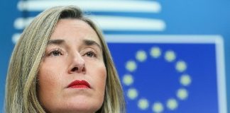 Federica Mogherini, representante de la Unión Europea.