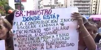 Protestas del sector educativo