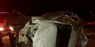 Camioneta donde se trasladaban José Castillo y Luis Valbuena