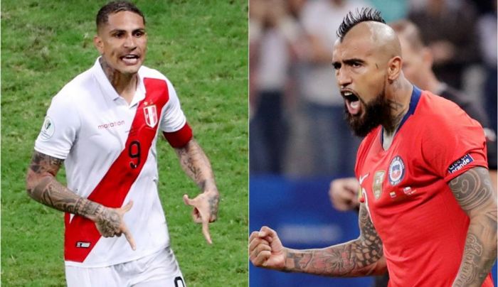 Paolo Guerrero y Arturo Vidal