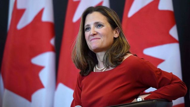 Canciller de Canadá, Chrystia Freeland