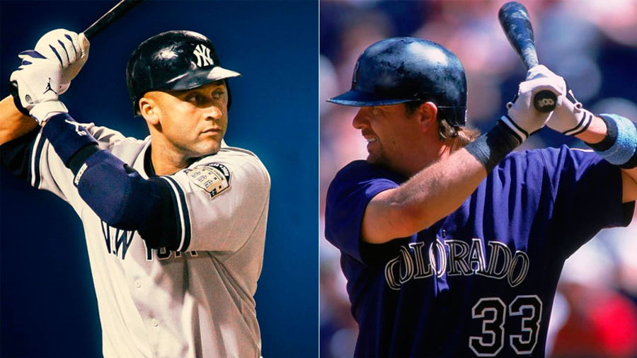 Derek Jeter y Larry Walker