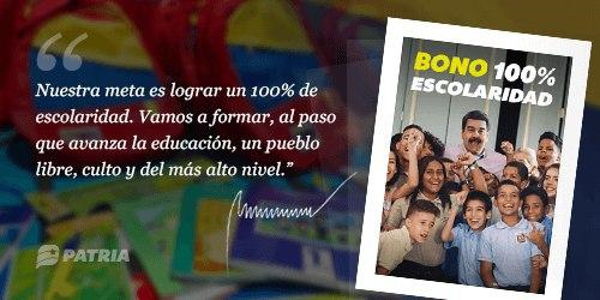 Bono de Escolaridad 100%