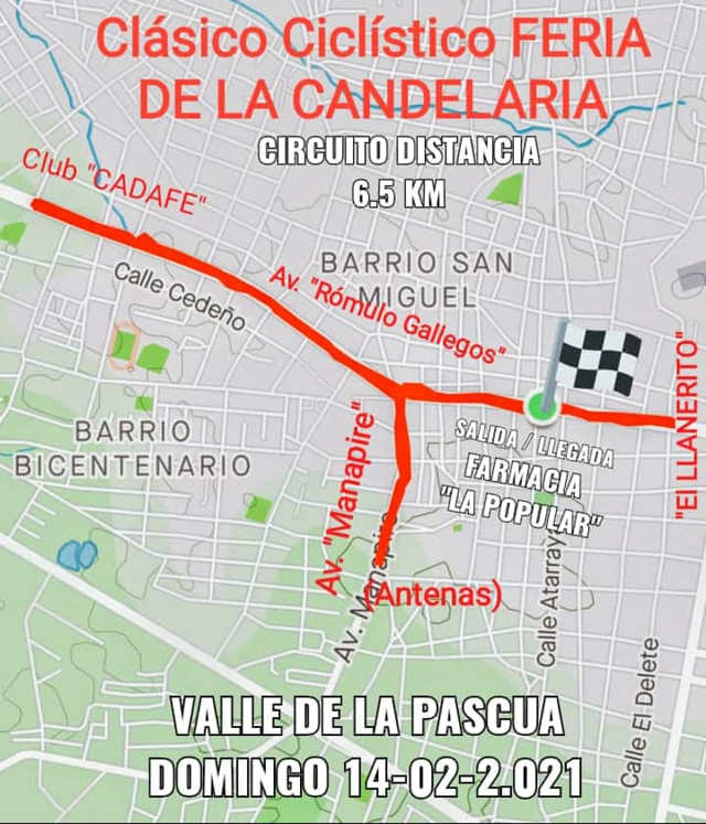  clásico ciclístico en Honor a La Virgen de la Candelaria 