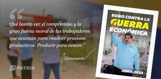 Bono Contra la Guerra Económica abril